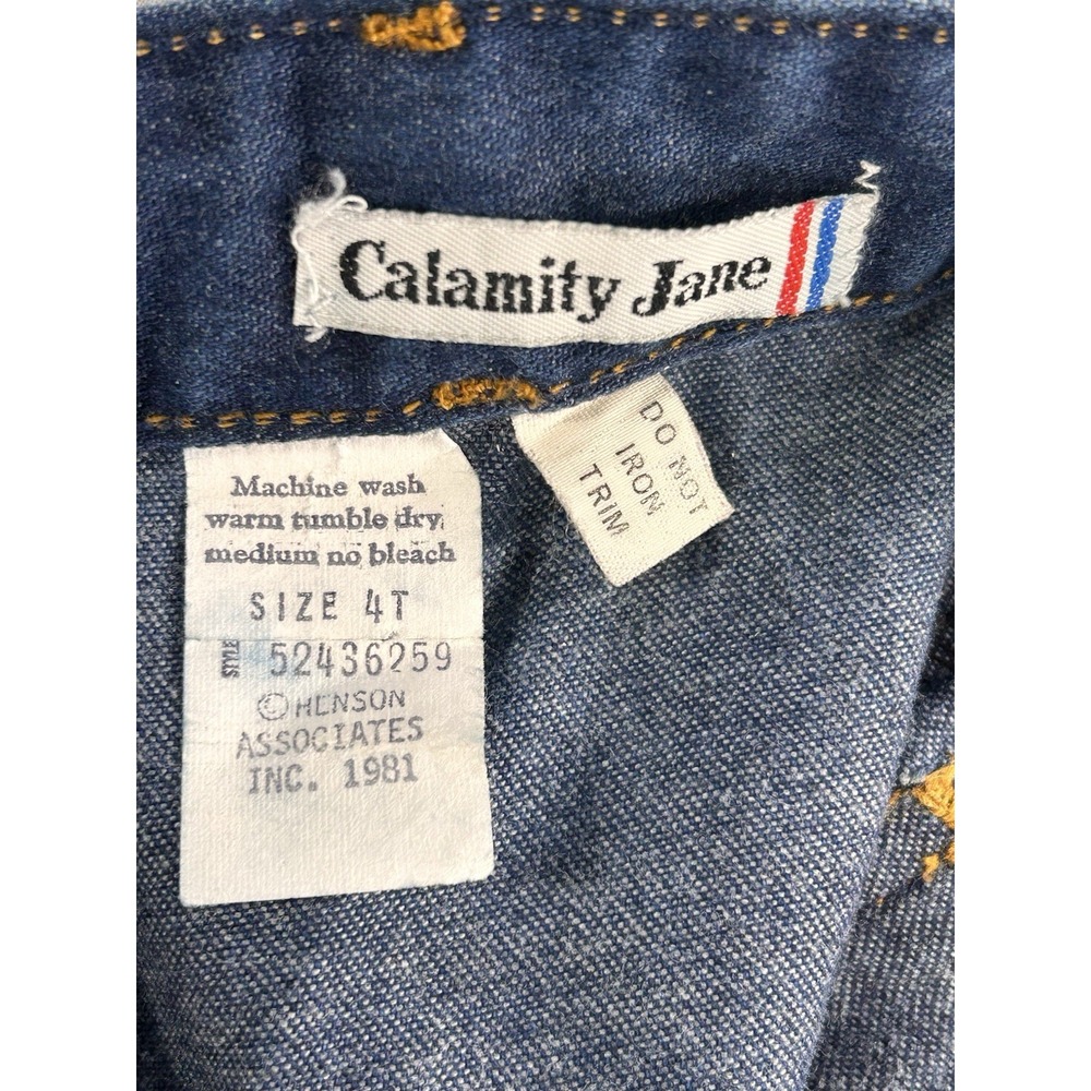 Vintage Calamity Jane Miss Piggy Jeans 4T 80's Jim‎ Henson Cowgirl Miss Piggy - Picture 7 of 13